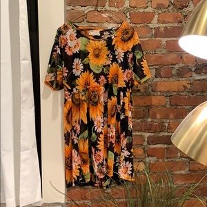 UO Mesh Sunflower Babydoll Dress
